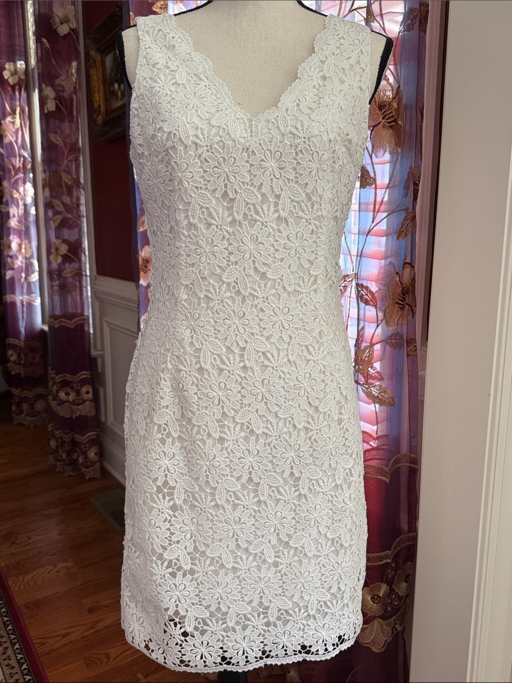 New Ann Taylor Ivory/white Lace Dress